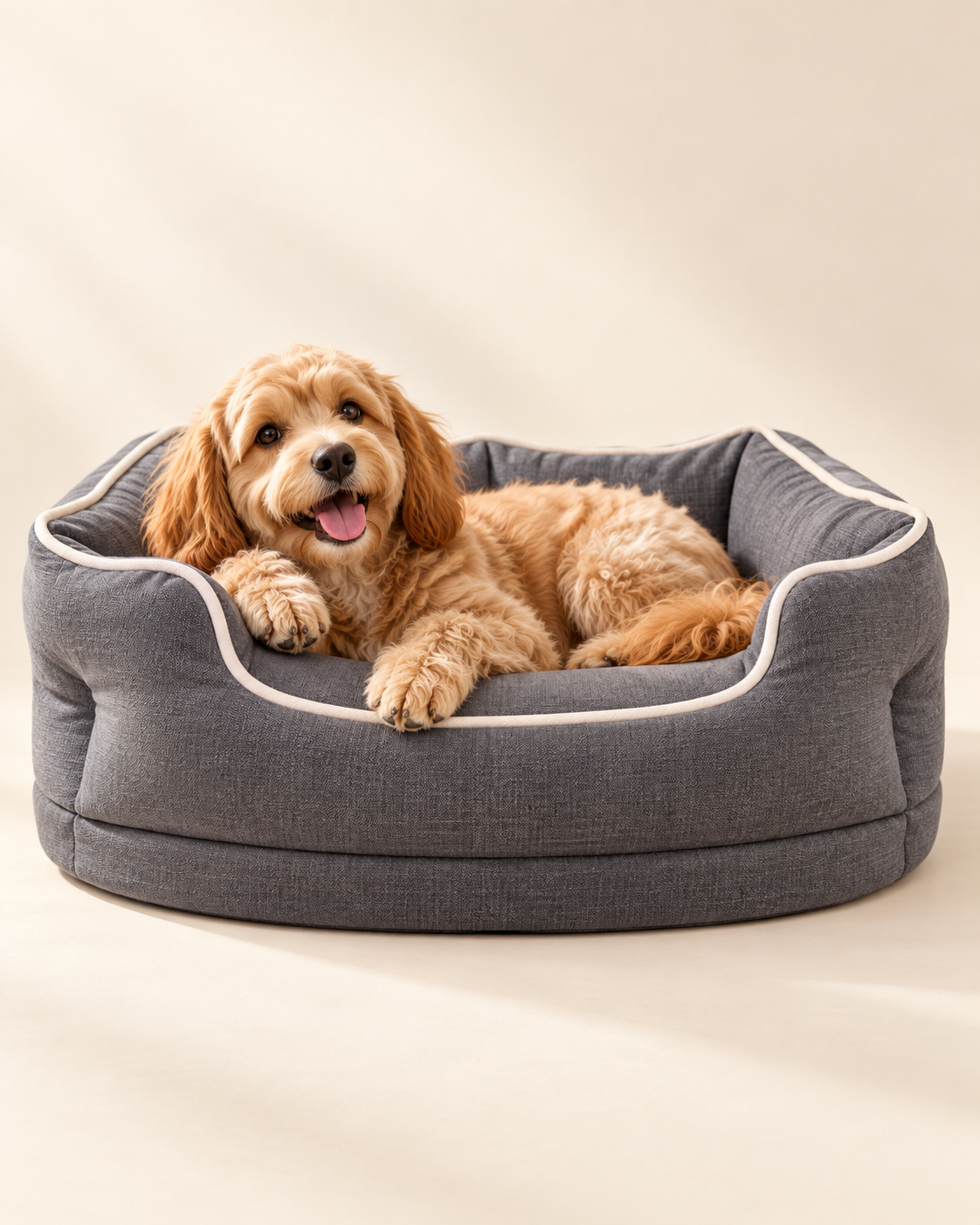 Bolstered Memory-Foam Pet Sofa Bed for Dogs & Cats