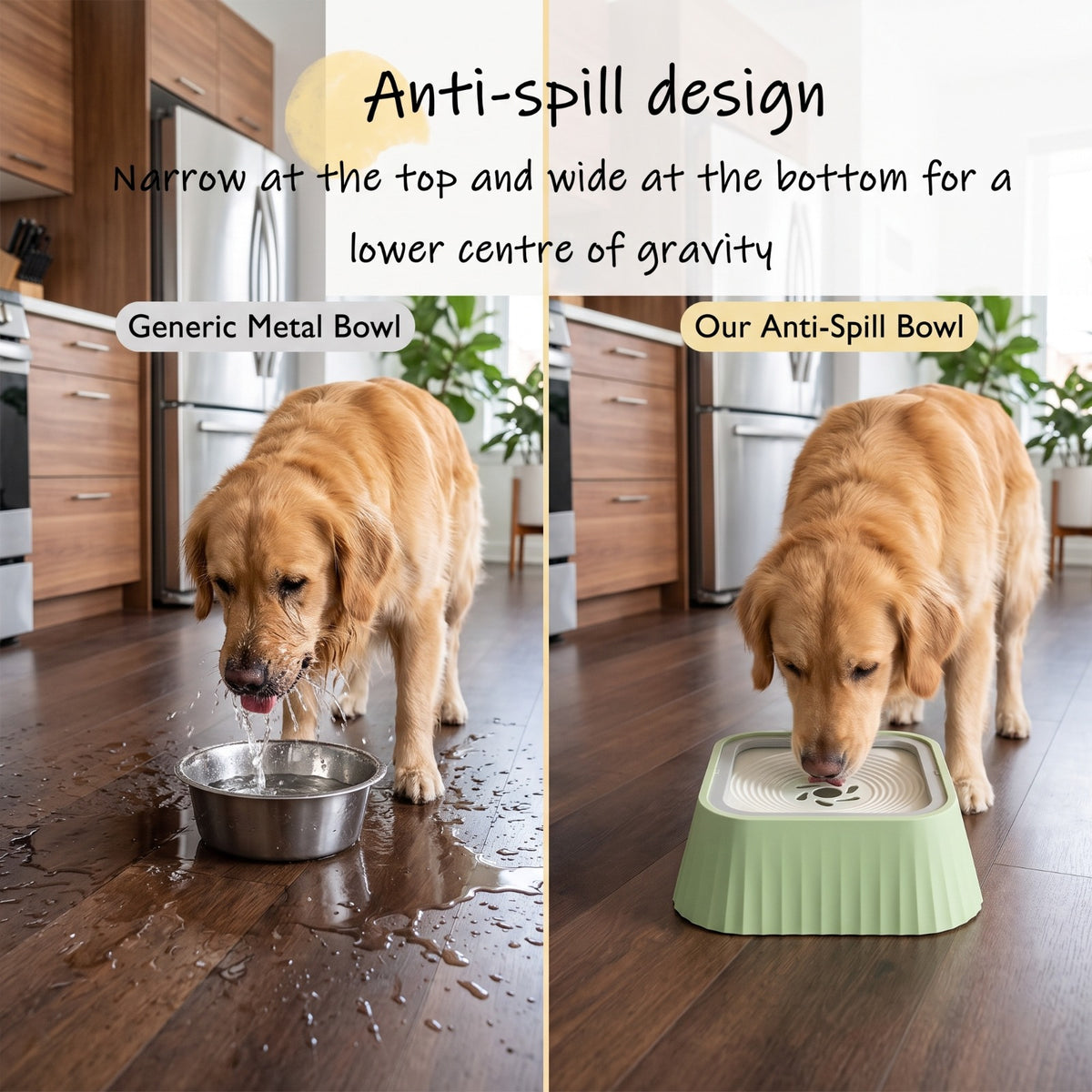 Anti-Spill Floating Water Bowl for Dogs & Cats