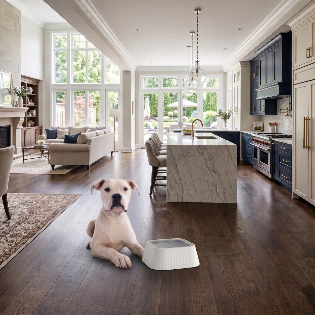 Anti-Spill Floating Water Bowl for Dogs & Cats