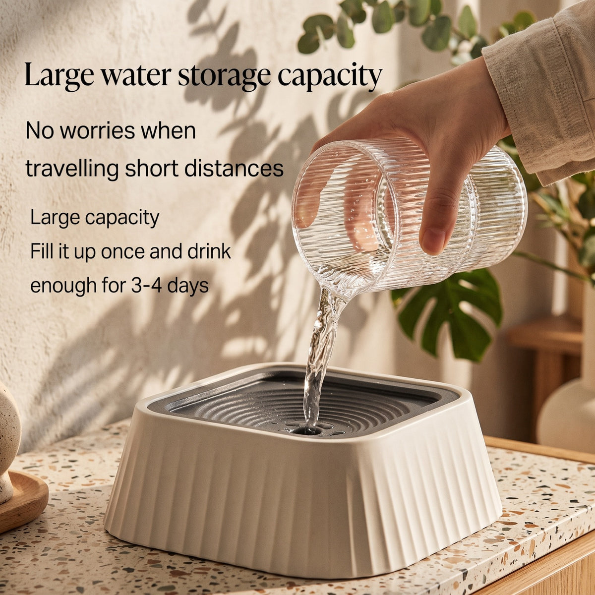 Anti-Spill Floating Water Bowl for Dogs & Cats