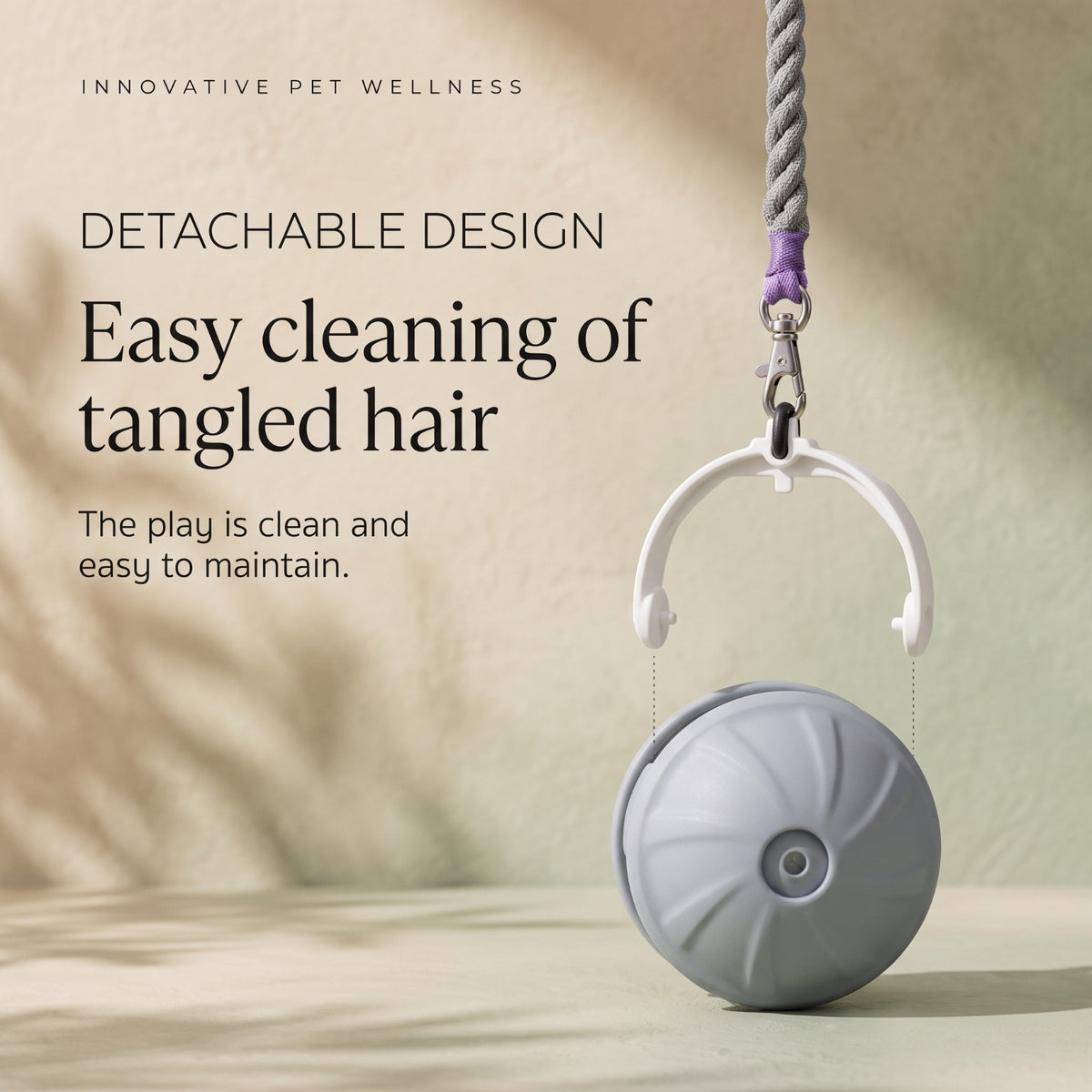 Rechargeable Interactive Cat Ball with Feather