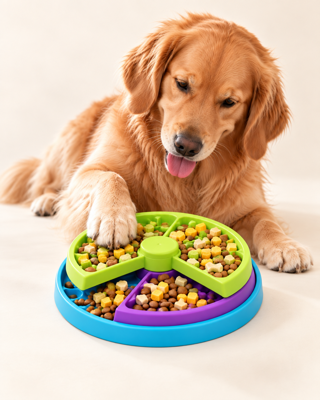 3-Layer Interactive Dog Puzzle Feeder &amp; Slow-Feed Bowl