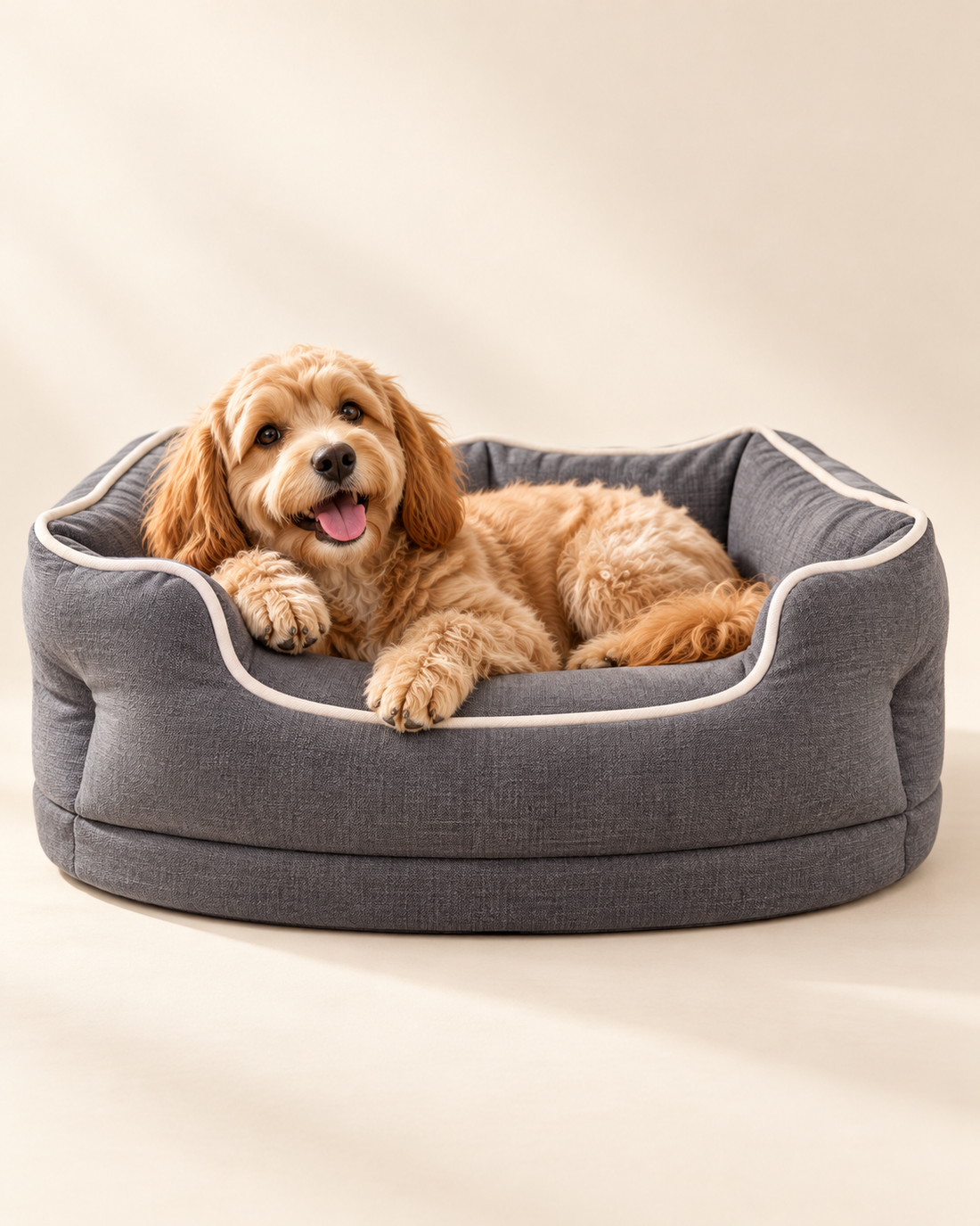 Bolstered Memory-Foam Pet Sofa Bed for Dogs &amp; Cats