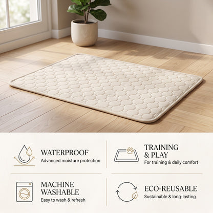Washable Reusable Dog Training Pad with Waterproof Barrier