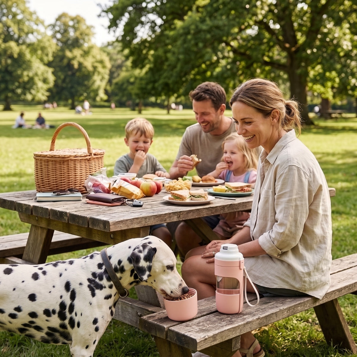 2-in-1 Portable Pet Water Bottle with Food Cup