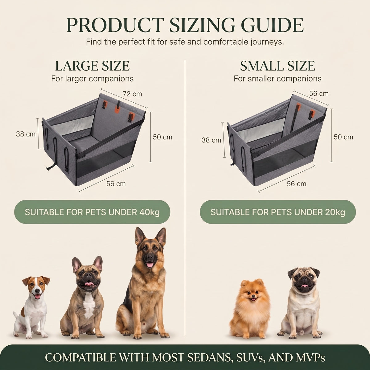Premium Pet Backseat Travel Hammock &amp; Seat Protector